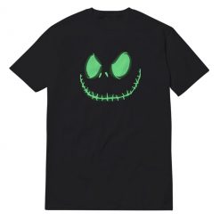 Green Smiling Black T-Shirt