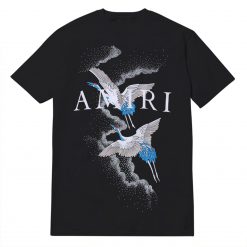 Amiri Crane Birds And Logo Print T-shirt