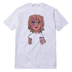 Lil Pump Cartoon White T-Shirt