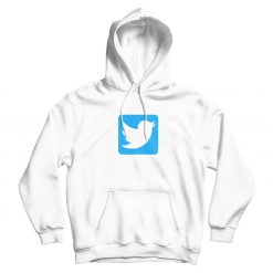 Twitter Logo White Hoodie