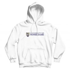 University of Notre Dame White Hoodie Woman's Or Men's