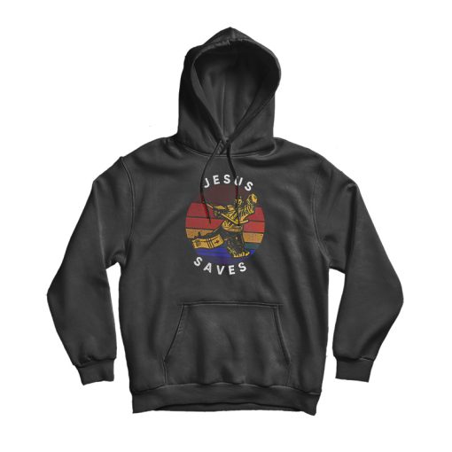 Retro Jesus Saves Hoodie