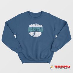 Vintage Seattle Baseball Retro City Skyline Sweatshirt