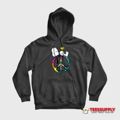 Peace And Love Hippie Style Sleeping Snoopy Hoodie