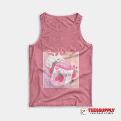 Japanese Kawaii Strawberry Milk Shake Carton Tank Top