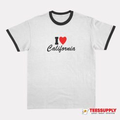 I Love California Ringer T-Shirt