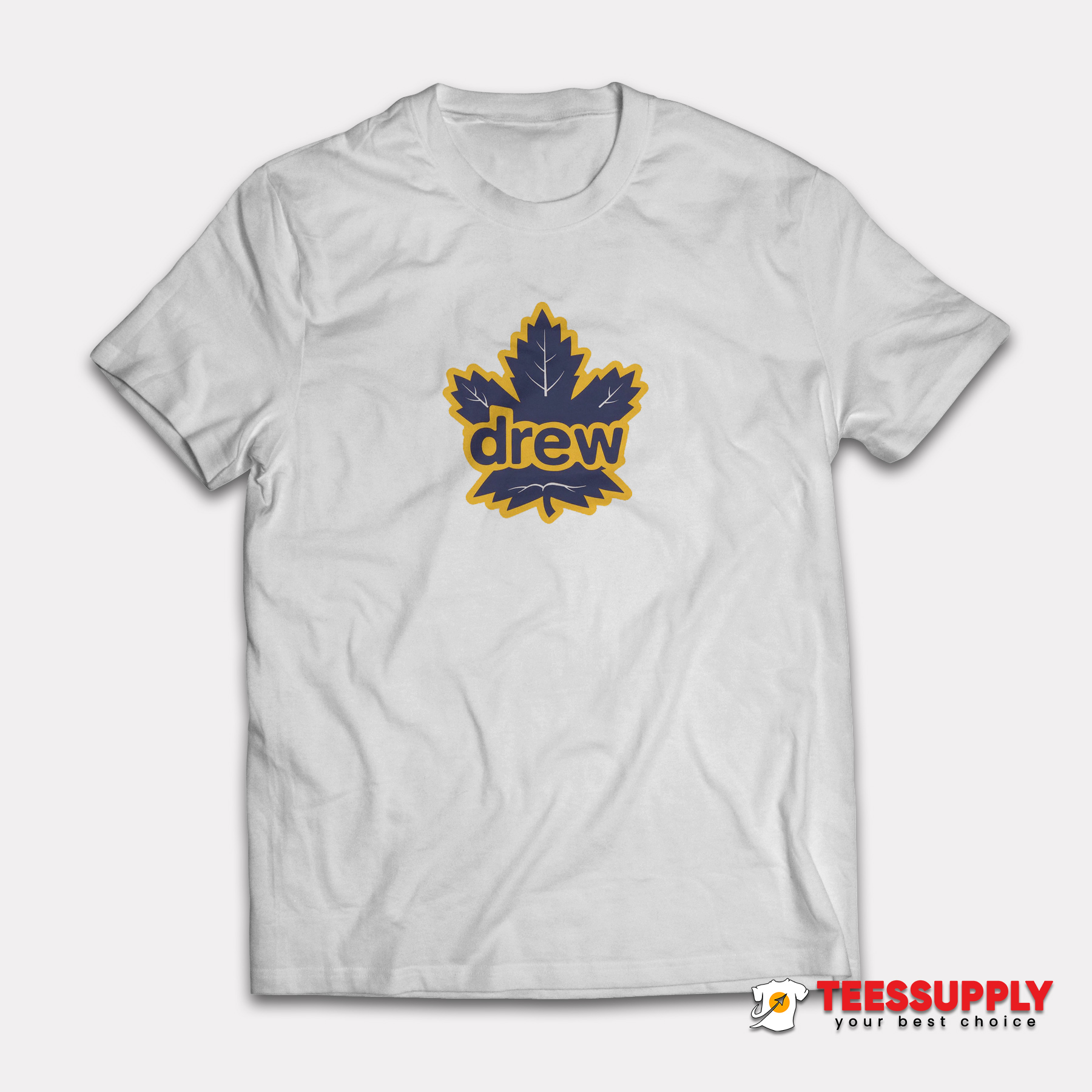 Toronto Maple Leafs x Drew House T shirt 2022 collection. WHITE T