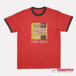 Ham and Cheddar Lunchables Lunch Goals Ringer T-Shirt