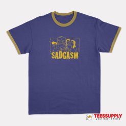 Simpsons Sadgasm Bart Family Ringer T-Shirt