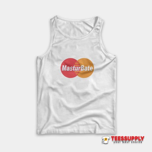 Masturbate Mastercard Logo Parody Tank Top