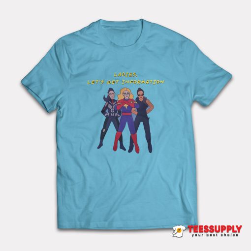 Ms Marvel Kamala Khan Ladies Let's Get Information T-Shirt