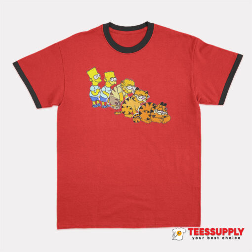 Bart Simpson to Garfield Animorph Ringer T-Shirt