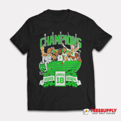 Boston Celtics World Champions Banner 18 Duckboat T-Shirt