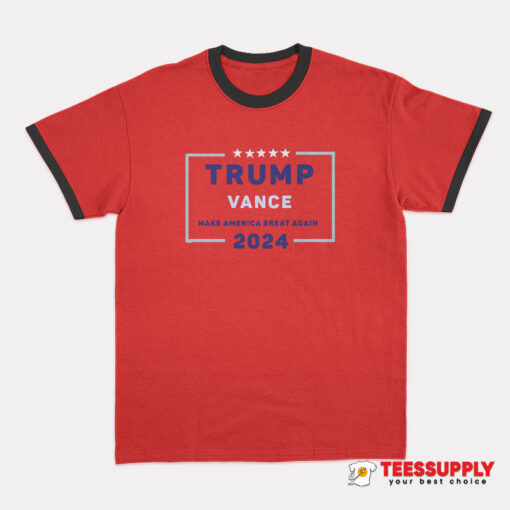 Hulk Hogan Trump Vance Make America Great Again Ringer T-Shirt