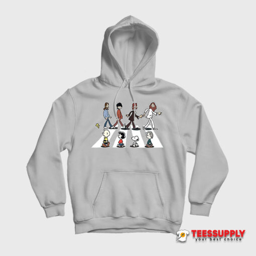 Peanuts In Abbey Road The Beatles Snoopy Hoodie