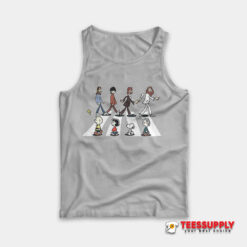 Peanuts In Abbey Road The Beatles Snoopy Tank Top