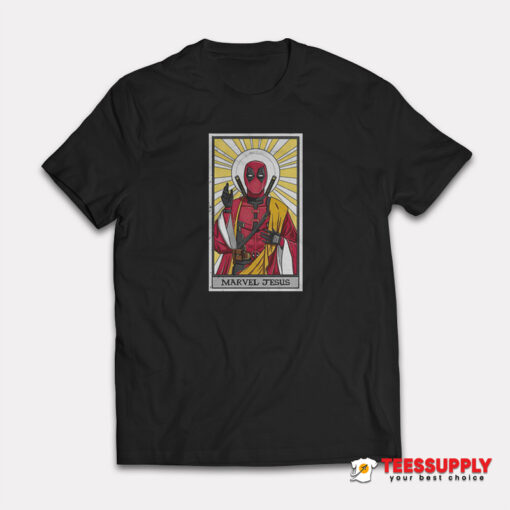 Card Marvel Jesus Deadpool T-Shirt