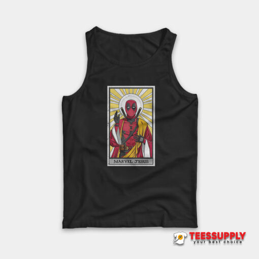 Card Marvel Jesus Deadpool Tank Top