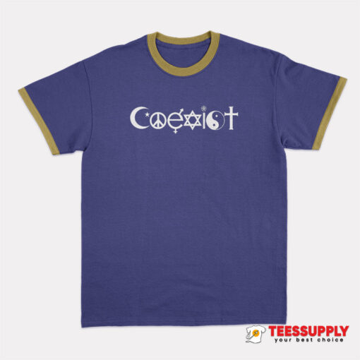 Coexist Deadpool Ringer T-Shirt