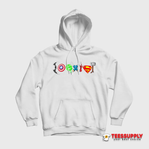 Coexist Marvel Logos Hoodie