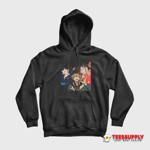 Drake Travis Scott Zenitsu Agatsuma Demon Slayer Hoodie