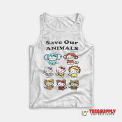 Pamela Anderson Save Our Animals Hello Kitty Tank Top