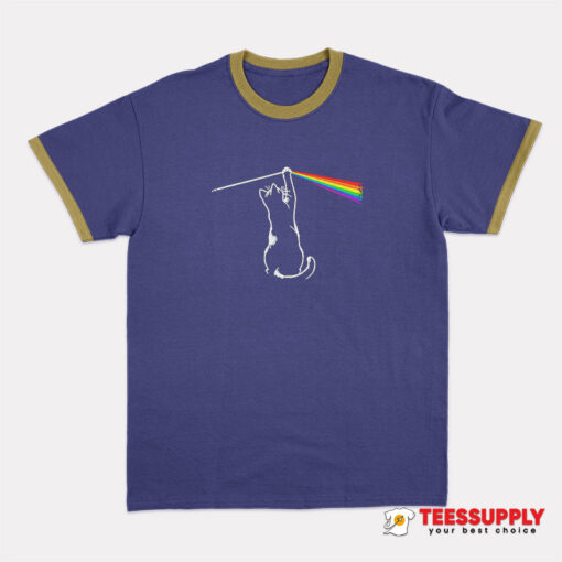 Pink Floyd Cat Rock Music Ringer T-Shirt