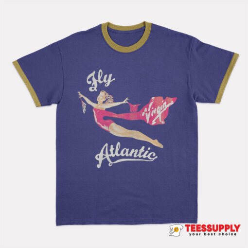 Princess Diana Fly Virgin Atlantic Ringer T-Shirt