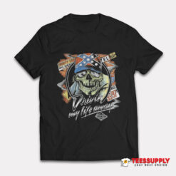 Skull Driving My Life Away Movie Thelma and Louise T-Shirt