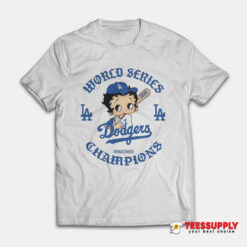 Betty Boop Dodgers World Series Champions T-Shirt