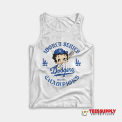 Betty Boop Dodgers World Series Champions Tank Top