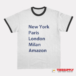 Heidi Klum New York Paris London Milan Amazon Ringer T-Shirt