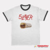 5 Layer Burrito Slayer Parody Logo Ringer T-Shirt