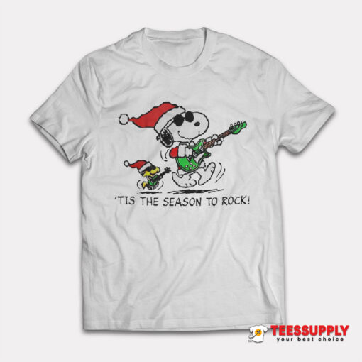 Peanuts Snoopy Tis The Season To Rock T-Shirt