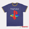 Playstation Pray Satan Ringer T-Shirt