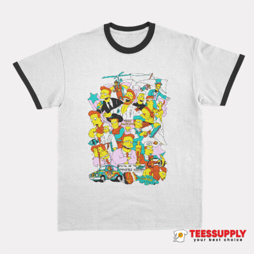 Troy McClure Follow Me To Springfield Aquarium Ringer T-Shirt