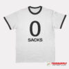 0 Sacks Kansas City Chiefs Ringer T-Shirt