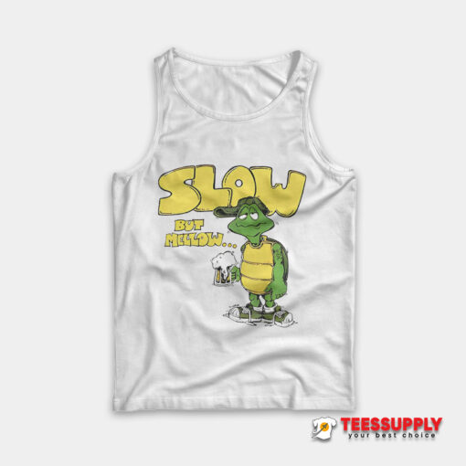 Vintage Retro 70s Turtle Beer Slow But Mellow Tank Top